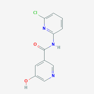 molecular formula C11H8ClN3O2 B7627578 N-(6-chloropyridin-2-yl)-5-hydroxypyridine-3-carboxamide 