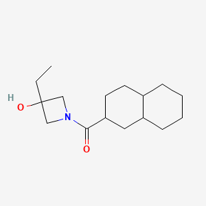molecular formula C16H27NO2 B7627588 1,2,3,4,4a,5,6,7,8,8a-Decahydronaphthalen-2-yl-(3-ethyl-3-hydroxyazetidin-1-yl)methanone 