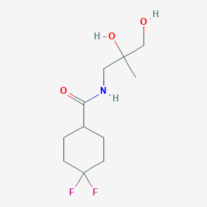 molecular formula C11H19F2NO3 B7627591 N-(2,3-dihydroxy-2-methylpropyl)-4,4-difluorocyclohexane-1-carboxamide 