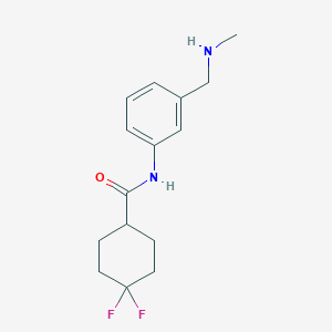 molecular formula C15H20F2N2O B7627599 4,4-difluoro-N-[3-(methylaminomethyl)phenyl]cyclohexane-1-carboxamide 