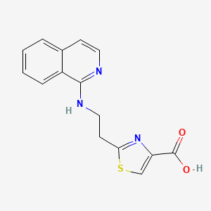 molecular formula C15H13N3O2S B7627603 2-[2-(Isoquinolin-1-ylamino)ethyl]-1,3-thiazole-4-carboxylic acid 