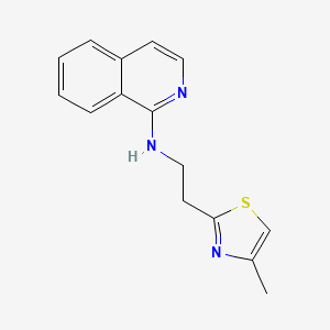 molecular formula C15H15N3S B7627622 N-[2-(4-methyl-1,3-thiazol-2-yl)ethyl]isoquinolin-1-amine 