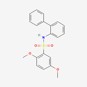 molecular formula C20H19NO4S B7627646 2,5-dimethoxy-N-(2-phenylphenyl)benzenesulfonamide 