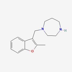 molecular formula C15H20N2O B7627654 1-[(2-Methyl-1-benzofuran-3-yl)methyl]-1,4-diazepane 