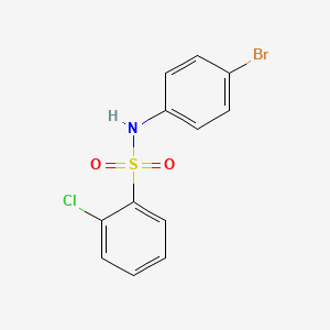 molecular formula C12H9BrClNO2S B7627666 N-(4-bromophenyl)-2-chlorobenzenesulfonamide 