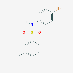 molecular formula C15H16BrNO2S B7627681 N-(4-bromo-2-methylphenyl)-3,4-dimethylbenzenesulfonamide 