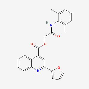 molecular formula C24H20N2O4 B7627683 [2-(2,6-Dimethylanilino)-2-oxoethyl] 2-(furan-2-yl)quinoline-4-carboxylate 
