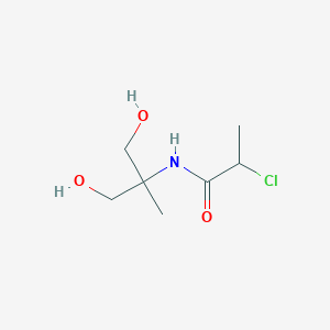 molecular formula C7H14ClNO3 B7627702 2-chloro-N-(1,3-dihydroxy-2-methylpropan-2-yl)propanamide 