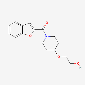molecular formula C16H19NO4 B7627705 1-Benzofuran-2-yl-[4-(2-hydroxyethoxy)piperidin-1-yl]methanone 