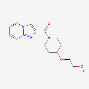molecular formula C15H19N3O3 B7627708 [4-(2-Hydroxyethoxy)piperidin-1-yl]-imidazo[1,2-a]pyridin-2-ylmethanone 