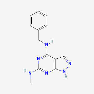 molecular formula C13H14N6 B7627712 4-N-benzyl-6-N-methyl-1H-pyrazolo[3,4-d]pyrimidine-4,6-diamine 