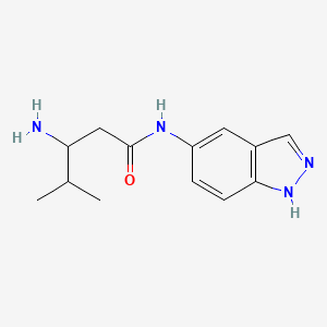 molecular formula C13H18N4O B7627721 3-amino-N-(1H-indazol-5-yl)-4-methylpentanamide 