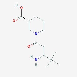 molecular formula C13H24N2O3 B7627729 (3R)-1-(3-amino-4,4-dimethylpentanoyl)piperidine-3-carboxylic acid 