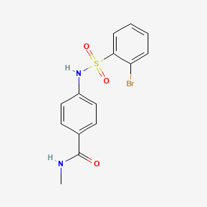 molecular formula C14H13BrN2O3S B7627734 4-[(2-bromophenyl)sulfonylamino]-N-methylbenzamide 