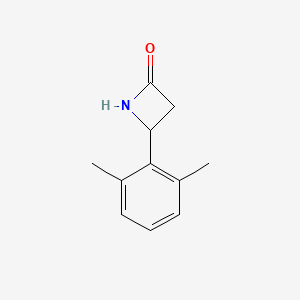 molecular formula C11H13NO B7627736 4-(2,6-Dimethylphenyl)azetidin-2-one 