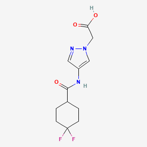 2-[4-[(4,4-Difluorocyclohexanecarbonyl)amino]pyrazol-1-yl]acetic acid