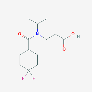 molecular formula C13H21F2NO3 B7627769 3-[(4,4-Difluorocyclohexanecarbonyl)-propan-2-ylamino]propanoic acid 