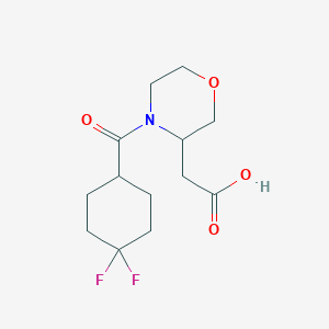 molecular formula C13H19F2NO4 B7627771 2-[4-(4,4-Difluorocyclohexanecarbonyl)morpholin-3-yl]acetic acid 