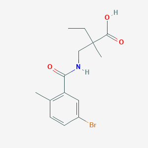 2-[[(5-Bromo-2-methylbenzoyl)amino]methyl]-2-methylbutanoic acid