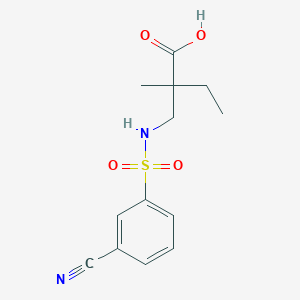 2-[[(3-Cyanophenyl)sulfonylamino]methyl]-2-methylbutanoic acid