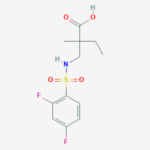 2-[[(2,4-Difluorophenyl)sulfonylamino]methyl]-2-methylbutanoic acid