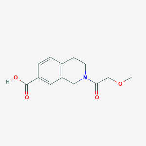 molecular formula C13H15NO4 B7627798 2-(2-methoxyacetyl)-3,4-dihydro-1H-isoquinoline-7-carboxylic acid 