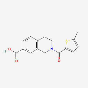 2-(5-methylthiophene-2-carbonyl)-3,4-dihydro-1H-isoquinoline-7-carboxylic acid