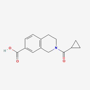 2-(cyclopropanecarbonyl)-3,4-dihydro-1H-isoquinoline-7-carboxylic acid