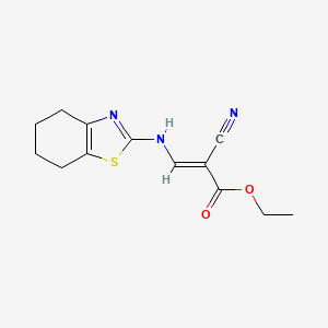 ethyl (E)-2-cyano-3-(4,5,6,7-tetrahydro-1,3-benzothiazol-2-ylamino)prop-2-enoate