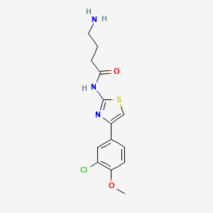 4-amino-N-[4-(3-chloro-4-methoxyphenyl)-1,3-thiazol-2-yl]butanamide