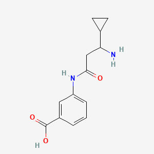 molecular formula C13H16N2O3 B7627857 3-[(3-Amino-3-cyclopropylpropanoyl)amino]benzoic acid 