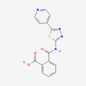 2-({[5-(4-Pyridyl)-1,3,4-thiadiazol-2-yl]amino}carbonyl)benzoic acid