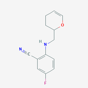 2-(3,4-dihydro-2H-pyran-2-ylmethylamino)-5-fluorobenzonitrile