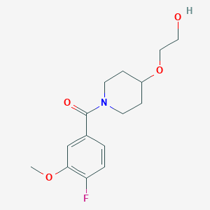 molecular formula C15H20FNO4 B7627906 (4-Fluoro-3-methoxyphenyl)-[4-(2-hydroxyethoxy)piperidin-1-yl]methanone 