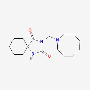 molecular formula C16H27N3O2 B7627924 3-(Azocan-1-ylmethyl)-1,3-diazaspiro[4.5]decane-2,4-dione 