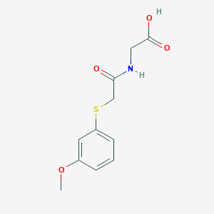 molecular formula C11H13NO4S B7627926 2-[[2-(3-Methoxyphenyl)sulfanylacetyl]amino]acetic acid 