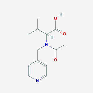 molecular formula C13H18N2O3 B7627945 3-methyl-2-{N-[(pyridin-4-yl)methyl]acetamido}butanoic acid 