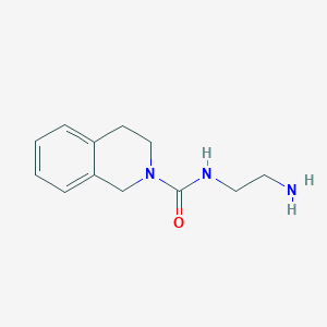 molecular formula C12H17N3O B7627952 N-(2-aminoethyl)-3,4-dihydro-1H-isoquinoline-2-carboxamide 