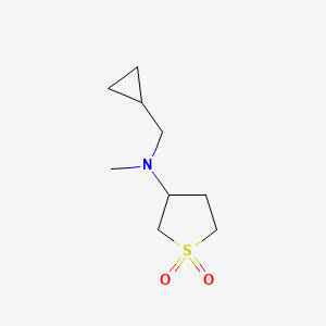 molecular formula C9H17NO2S B7627958 N-(cyclopropylmethyl)-N-methyl-1,1-dioxothiolan-3-amine 