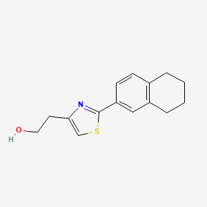 molecular formula C15H17NOS B7627988 2-[2-(5,6,7,8-Tetrahydronaphthalen-2-yl)-1,3-thiazol-4-yl]ethanol 