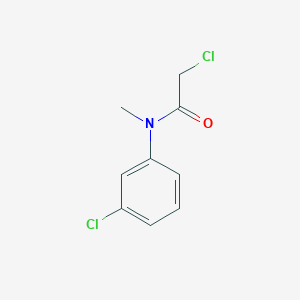 molecular formula C9H9Cl2NO B7627998 2-chloro-N-(3-chlorophenyl)-N-methylacetamide 