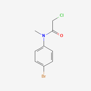 molecular formula C9H9BrClNO B7628011 N-(4-bromophenyl)-2-chloro-N-methylacetamide 
