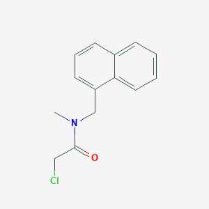 molecular formula C14H14ClNO B7628024 2-chloro-N-methyl-N-(naphthalen-1-ylmethyl)acetamide 