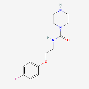 molecular formula C13H18FN3O2 B7628063 N-[2-(4-fluorophenoxy)ethyl]piperazine-1-carboxamide 
