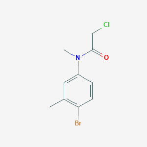 molecular formula C10H11BrClNO B7628078 N-(4-bromo-3-methylphenyl)-2-chloro-N-methylacetamide 