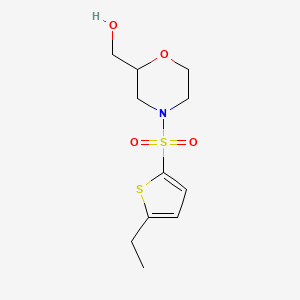 [4-(5-Ethylthiophen-2-yl)sulfonylmorpholin-2-yl]methanol