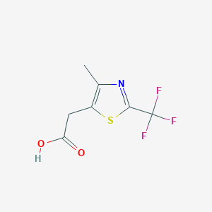 molecular formula C7H6F3NO2S B7628115 2-(4-Methyl-2-(trifluoromethyl)thiazol-5-yl)acetic acid 