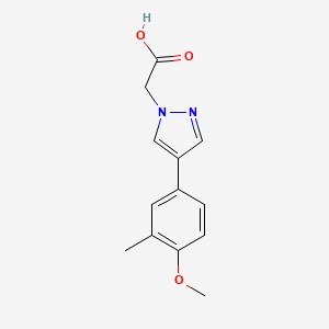 2-[4-(4-Methoxy-3-methylphenyl)pyrazol-1-yl]acetic acid