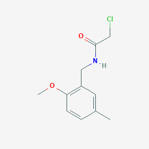 2-chloro-N-[(2-methoxy-5-methylphenyl)methyl]acetamide