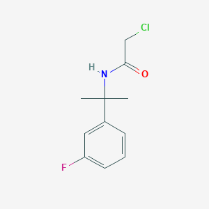 molecular formula C11H13ClFNO B7628198 2-chloro-N-[2-(3-fluorophenyl)propan-2-yl]acetamide 